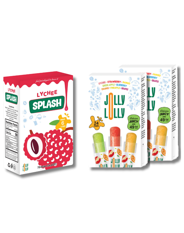 2 boxes of lollies and 1 box of juice